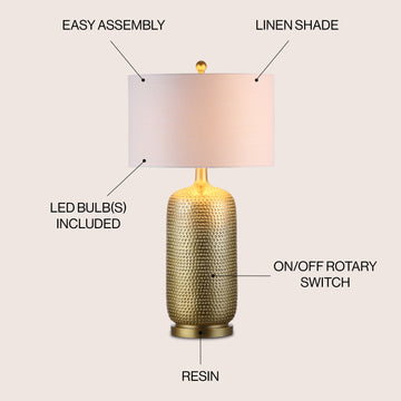 Sophia 30" Resin LED Table Lamp - JONATHAN Y